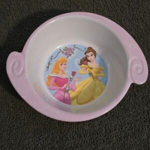 Disney Princess G.K. Designs Melamine Bowl Kids Pink Aurora Belle Handle